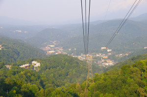 Aerial Tramway leading up to Ober Gatlinburg
