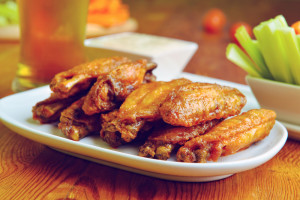 chicken wings at Three Jimmy's restaurant in Gatlinburg